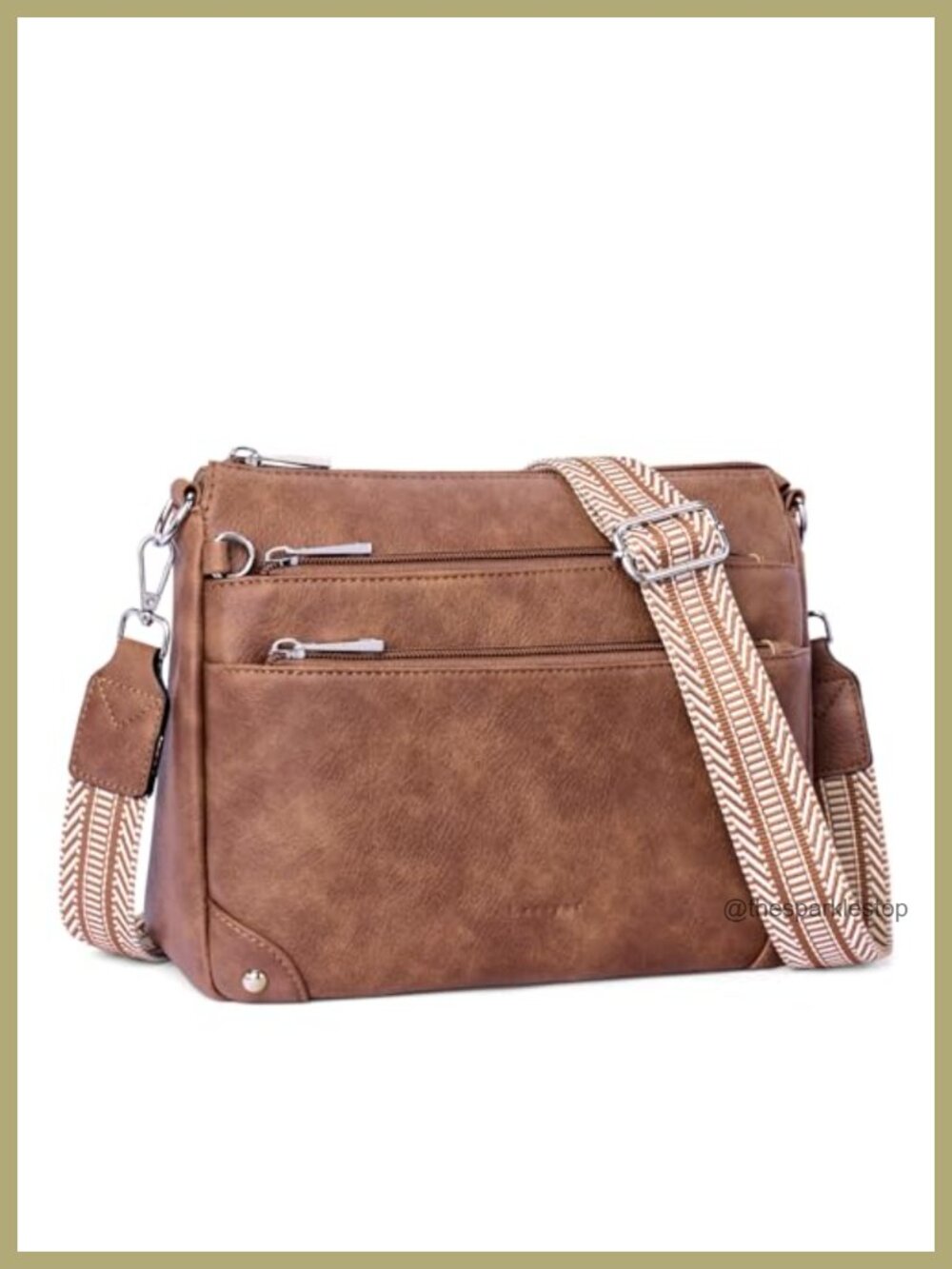 PU Leather Crossbody Bag Women RFID Travel Handbag Adjustable Strap